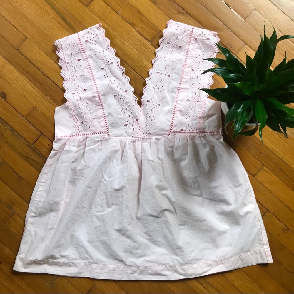 Pink Lace Baby Doll Tank